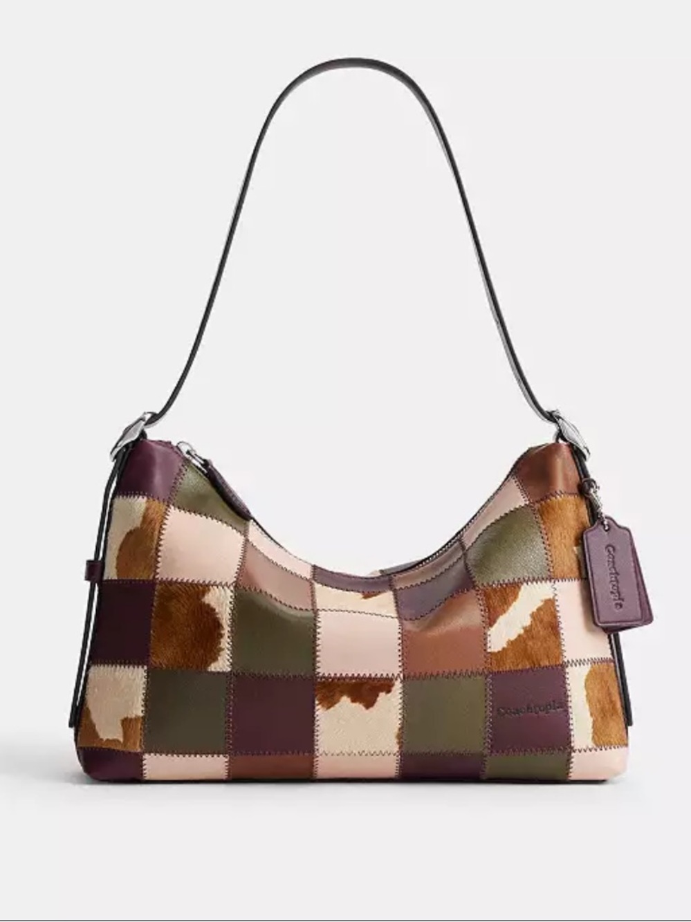 Coachtopia alter ego slouchy Shoulder Bag in Brown, Olive, Cream and Burgundy